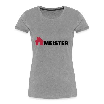Hausmeister - Frauen Premium Bio T-Shirt - Grau meliert - Vorne - Mia (176cm)