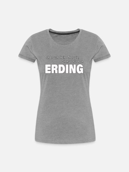 Therapie ERDING - Frauen Premium Bio T-Shirt - Grau meliert