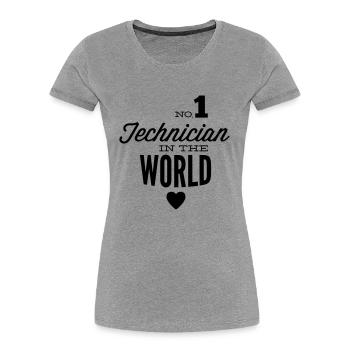Best technician of the world - Women's Premium Organic T-Shirt - heather grey - Front - Mia (176cm)