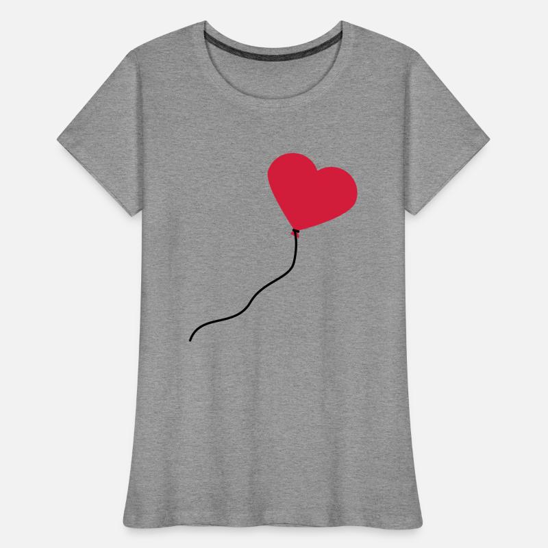 herzluftballon_2c Frauen Premium Bio T-Shirt