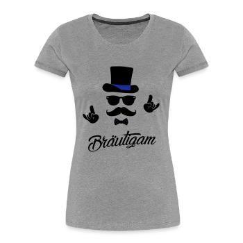 Groom Bräutigam bachelor Hochzeit stag polterabend - Frauen Premium Bio T-Shirt - Grau meliert - Vorne - Mia (176cm)