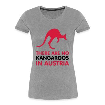 no kangaroos - Women's Premium Organic T-Shirt - heather grey - Front - Mia (176cm)