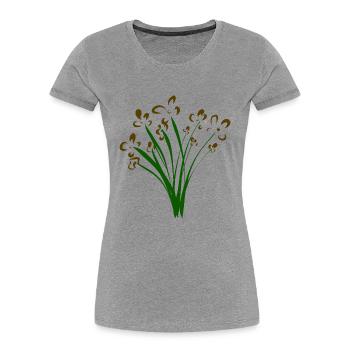 bunch of flowers - Women's Premium Organic T-Shirt - heather grey - Front - Mia (176cm)