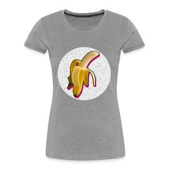 Sexy banana - Women's Premium Organic T-Shirt - heather grey - Front - Mia (176cm)