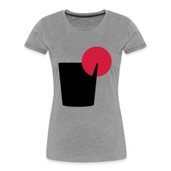 Old Fashioned Cocktail - Frauen Premium Bio T-Shirt - Grau meliert - Vorne - Mia (176cm)