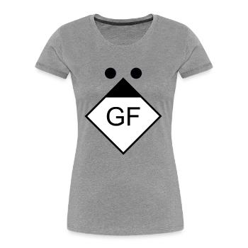 Gruppenführer - Feuerwehr - BIO - vegan - Frauen Premium Bio T-Shirt - Grau meliert - Vorne - Mia (176cm)