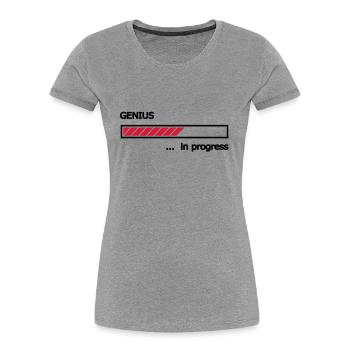 Genius dans les bars de chargement de la barre de - T-shirt bio Premium Femme - gris chiné - Devant - Mia (176cm)