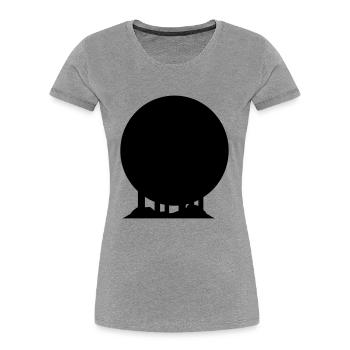 japan_gate_02 - Frauen Premium Bio T-Shirt - Grau meliert - Vorne - Mia (176cm)