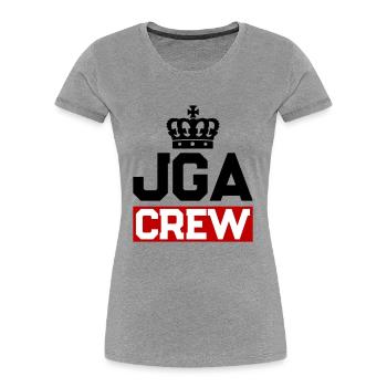 Junggesellenabschied Jga Crew - Frauen Premium Bio T-Shirt - Grau meliert - Vorne - Mia (176cm)