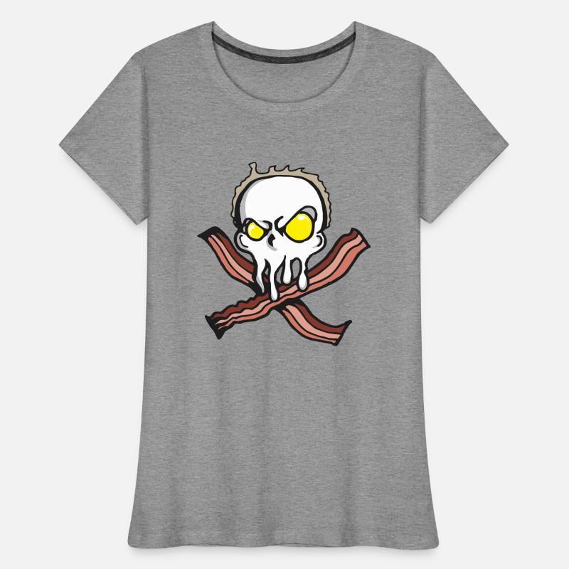 Egg Bacon Breakfast Brunch Fried Egg Pirate Gift Women's Premium Organic T-Shirt