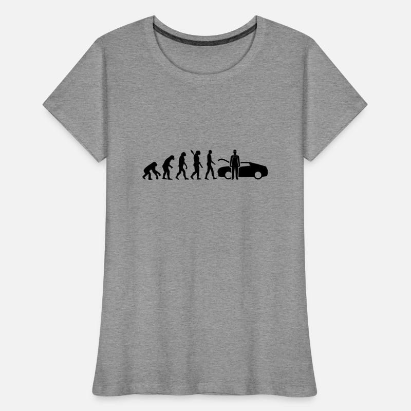 Evolution Noir mécanicienne T-shirt bio Premium Femme