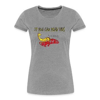 Funny little giraffe - Women's Premium Organic T-Shirt - heather grey - Front - Mia (176cm)