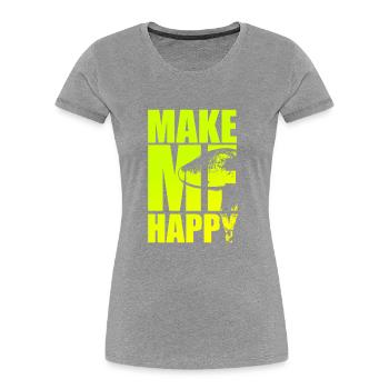 Pilze Pilzsammler - Frauen Premium Bio T-Shirt - Grau meliert - Vorne - Mia (176cm)