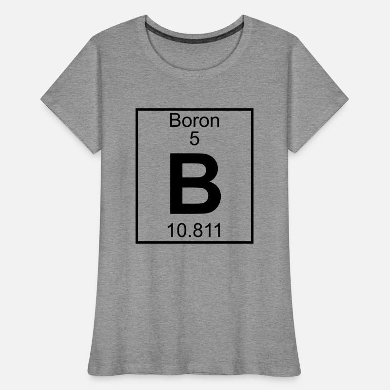 Periodic table element 5 - B (boron) - BIG Frauen Premium Bio T-Shirt