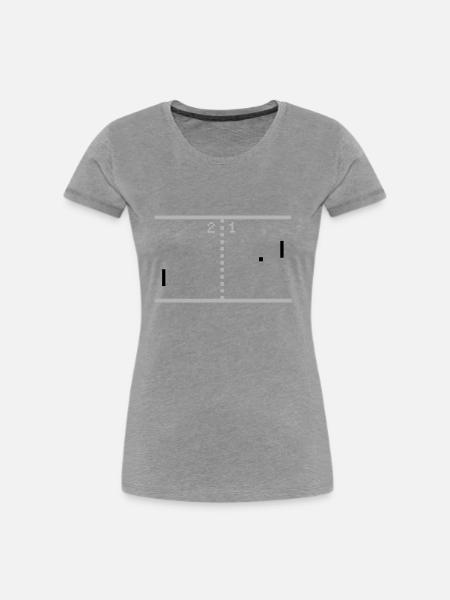 Pong - Frauen Premium Bio T-Shirt - Grau meliert