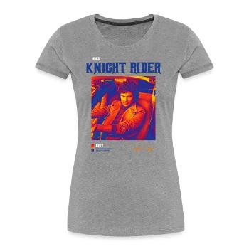 Knight Rider 1982 KITT - Frauen Premium Bio T-Shirt - Grau meliert - Vorne - Mia (176cm)