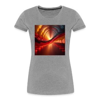 flags Germany - Women's Premium Organic T-Shirt - heather grey - Front - Mia (176cm)