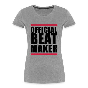 official_beat_maker_f2 - T-shirt bio Premium Femme - gris chiné - Devant - Mia (176cm)