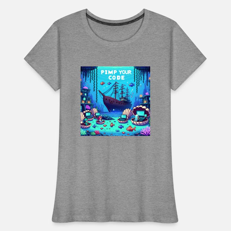 Underwater PimpYourCode Women's Premium Organic T-Shirt