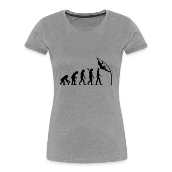 Pole vault - Women's Premium Organic T-Shirt - heather grey - Front - Mia (176cm)