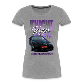 Knight Rider KITT Knight Industry 2000 - Frauen Premium Bio T-Shirt - Grau meliert - Vorne - Mia (176cm)