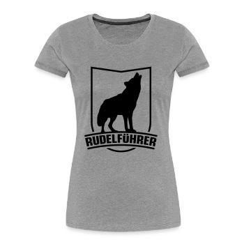 rudelfuehrer_f1 - Frauen Premium Bio T-Shirt - Grau meliert - Vorne - Mia (176cm)