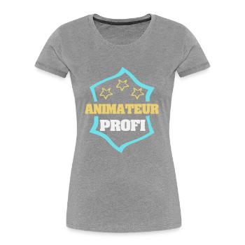 Beruf Animateur - Frauen Premium Bio T-Shirt - Grau meliert - Vorne - Mia (176cm)