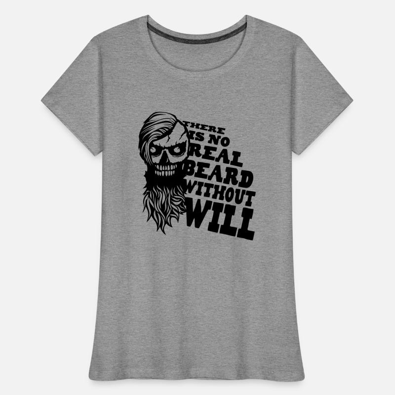 anguß hipster Bart Zitat echter Bart b wird Frauen Premium Bio T-Shirt