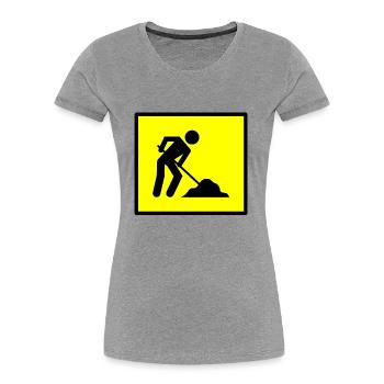 construire chantier de construction mécanique artisan maurer176 - T-shirt bio Premium Femme - gris chiné - Devant - Mia (176cm)