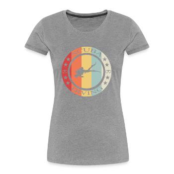 Scuba Diving Taucher Geschenk - Frauen Premium Bio T-Shirt - Grau meliert - Vorne - Mia (176cm)