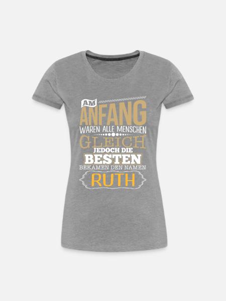 RUTH - Die Besten - Frauen Premium Bio T-Shirt - Grau meliert
