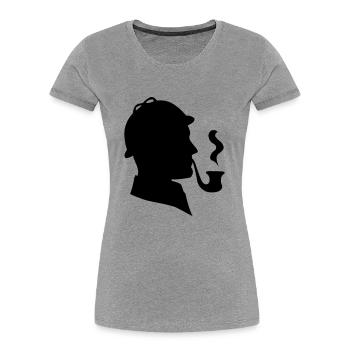 Sherlock Holmes - Women's Premium Organic T-Shirt - heather grey - Front - Mia (176cm)