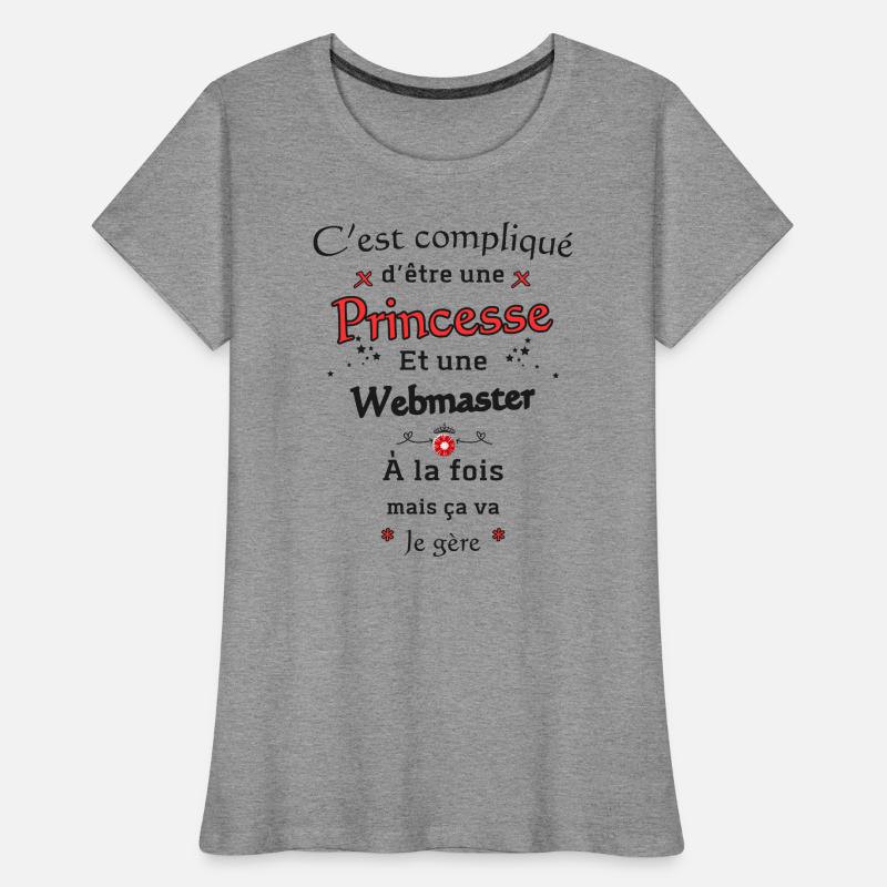 Princesse Webmaster T-shirt bio Premium Femme