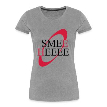 Smee Heee Kryten Red Dwarf quote - Women's Premium Organic T-Shirt - heather grey - Front - Mia (176cm)