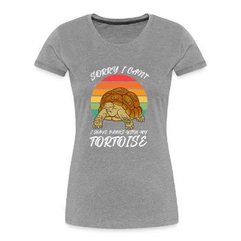 Turtle - Women's Premium Organic T-Shirt - heather grey - Front - Mia (176cm)