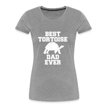 Best turtle dad ever - Women's Premium Organic T-Shirt - heather grey - Front - Mia (176cm)