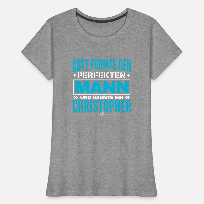 Christopher Name Design Frauen Premium Bio T-Shirt