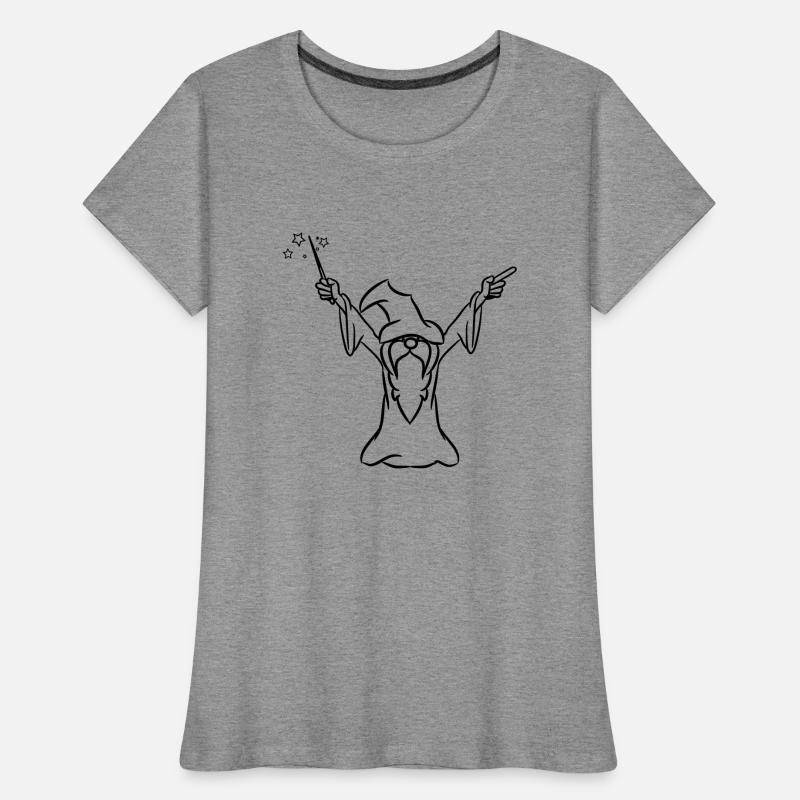 Wizard Magic Hat magic wand Women's Premium Organic T-Shirt