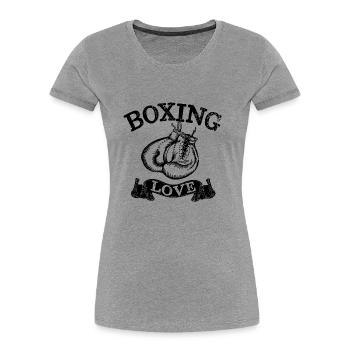 Boxing boxer boxer boxing boxing gift - Women's Premium Organic T-Shirt - heather grey - Front - Mia (176cm)