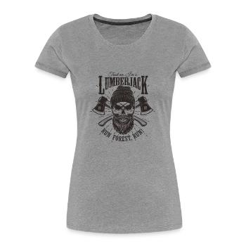 Lumberjack - Women's Premium Organic T-Shirt - heather grey - Front - Mia (176cm)