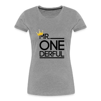 Mr. Wonderful - Women's Premium Organic T-Shirt - heather grey - Front - Mia (176cm)