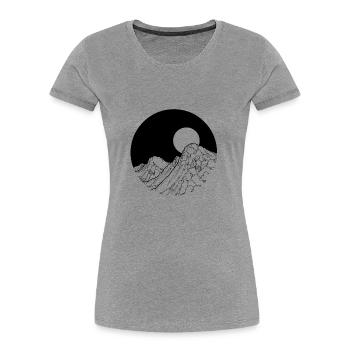 191 - T-shirt bio Premium Femme - gris chiné - Devant - Mia (176cm)