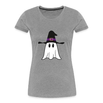 Geist - Frauen Premium Bio T-Shirt - Grau meliert - Vorne - Mia (176cm)
