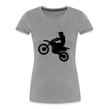 Motorcross - Women's Premium Organic T-Shirt - heather grey - Front - Mia (176cm)