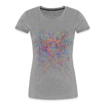 Sci-Fi Horror Design - Frauen Premium Bio T-Shirt - Grau meliert - Vorne - Mia (176cm)