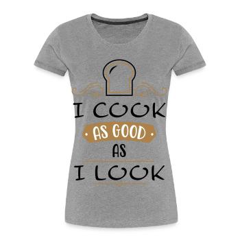 Amateur chef - Women's Premium Organic T-Shirt - heather grey - Front - Mia (176cm)