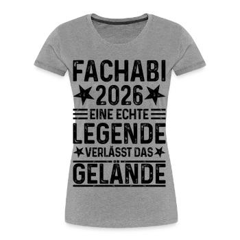 Fachabi 2026: A legend leaves the site - Women's Premium Organic T-Shirt - heather grey - Front - Mia (176cm)
