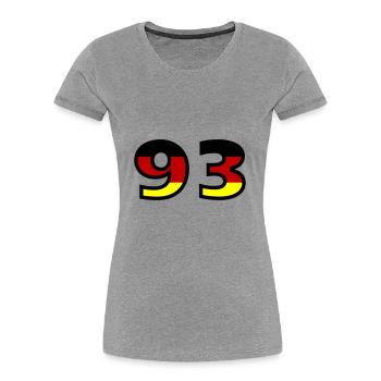 93 Number Germany Jersey - Women's Premium Organic T-Shirt - heather grey - Front - Mia (176cm)