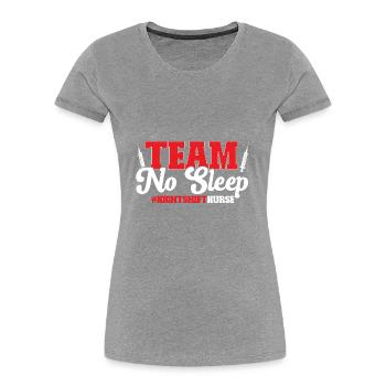 Nachtschicht Krankenschwester - Frauen Premium Bio T-Shirt - Grau meliert - Vorne - Mia (176cm)