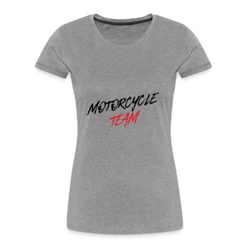 Motorcycle Team - Women's Premium Organic T-Shirt - heather grey - Front - Mia (176cm)